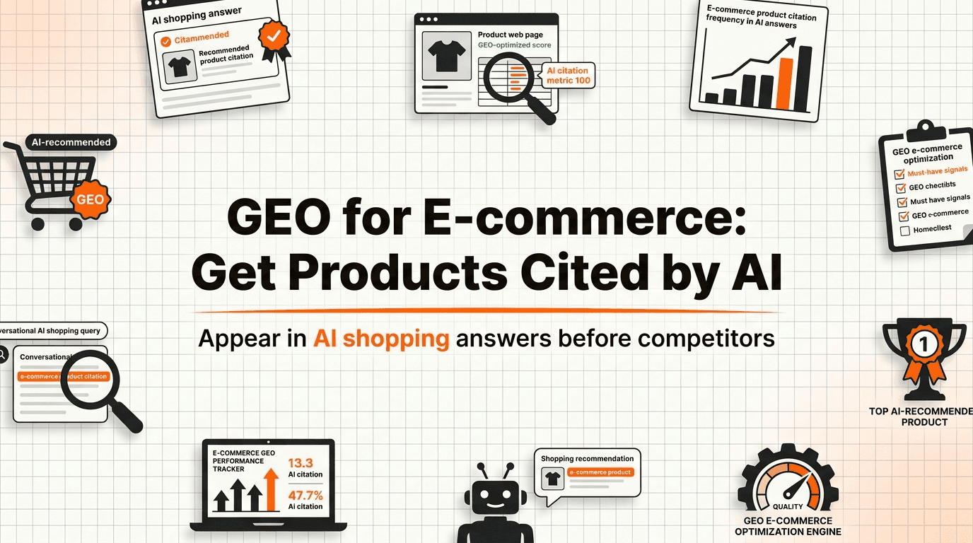 GEO for E-commerce: Get Your Products Cited by AI