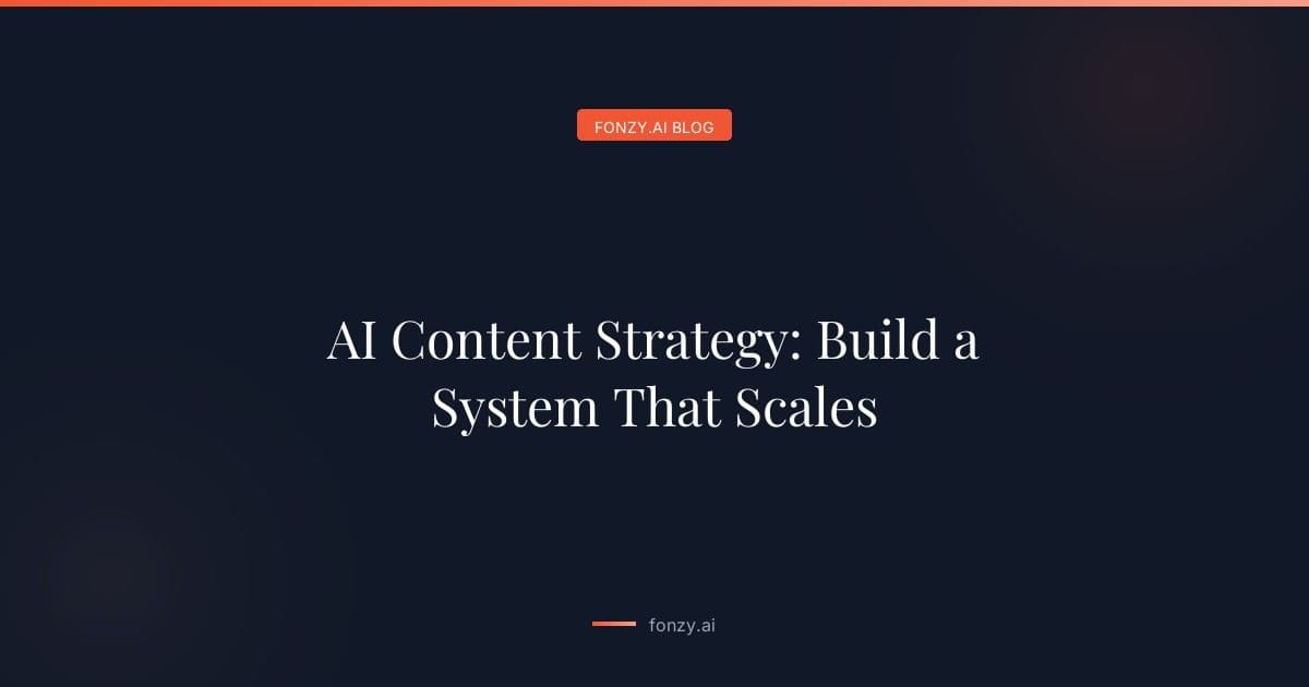AI Content Strategy: Build a System That Scales
