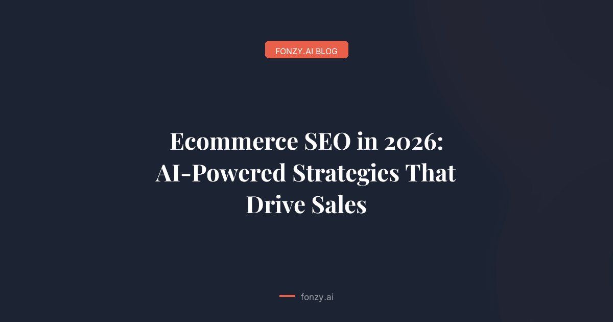 Ecommerce SEO in 2026: AI-Powered Strategies That Drive Sales