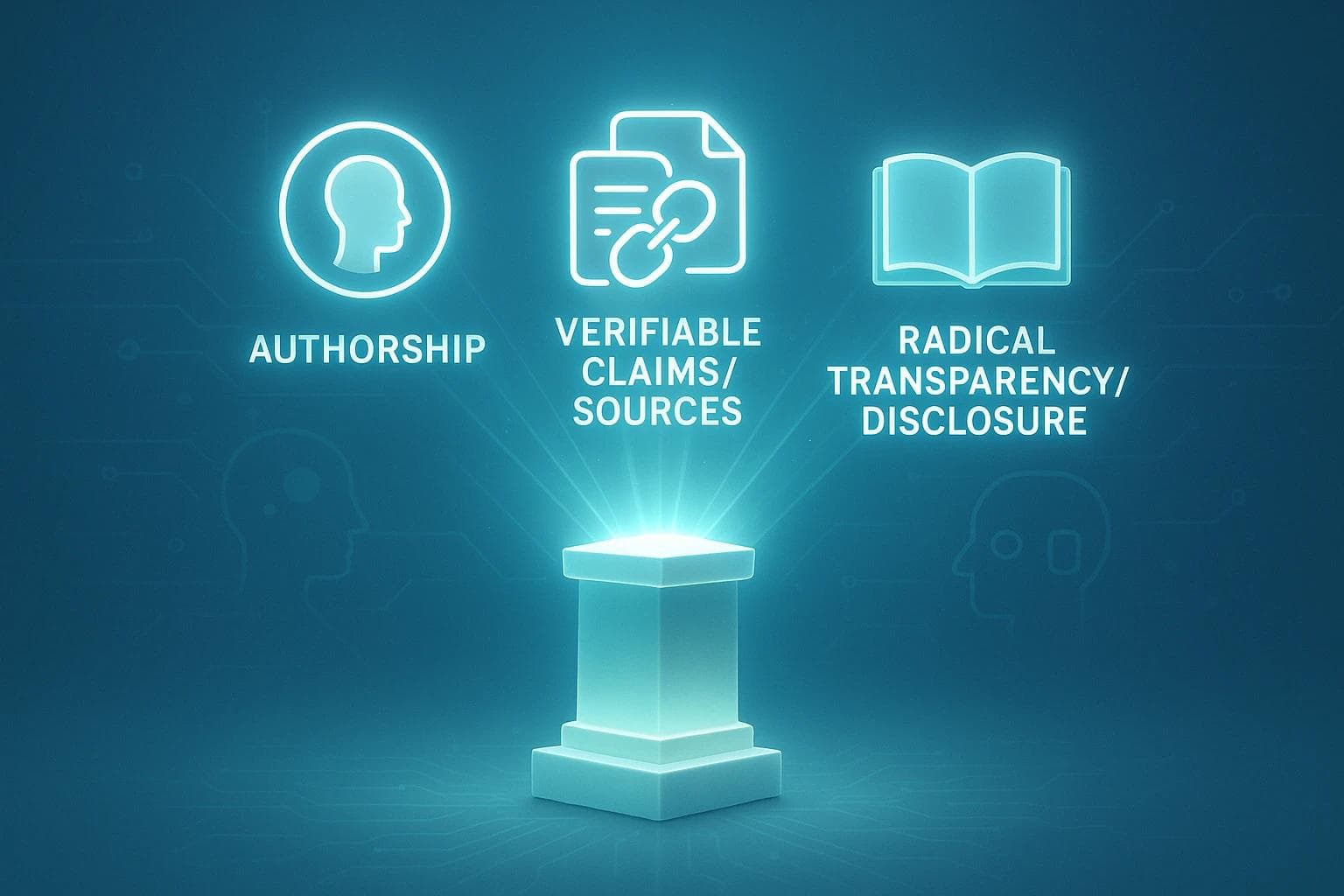 Editorial rules for building trust with authorship and transparency