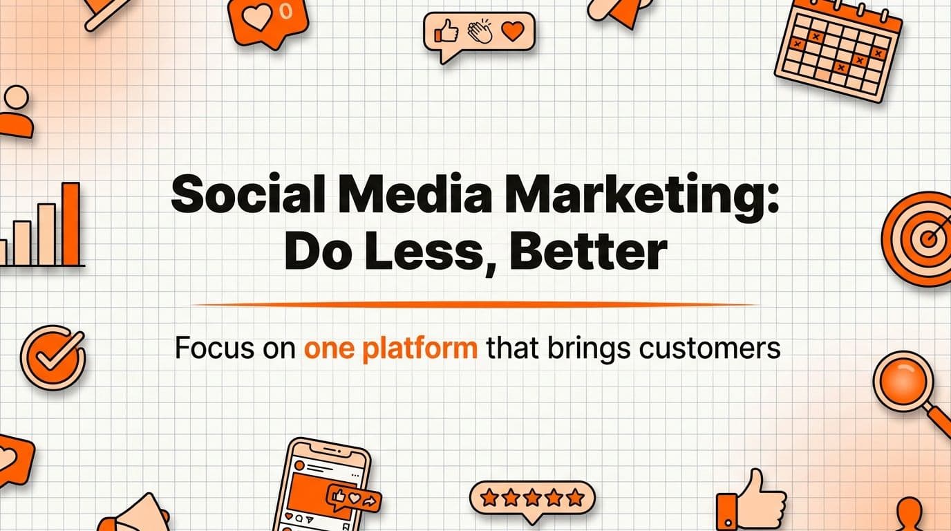 Social Media Marketing for Small Business: Do Less, Better