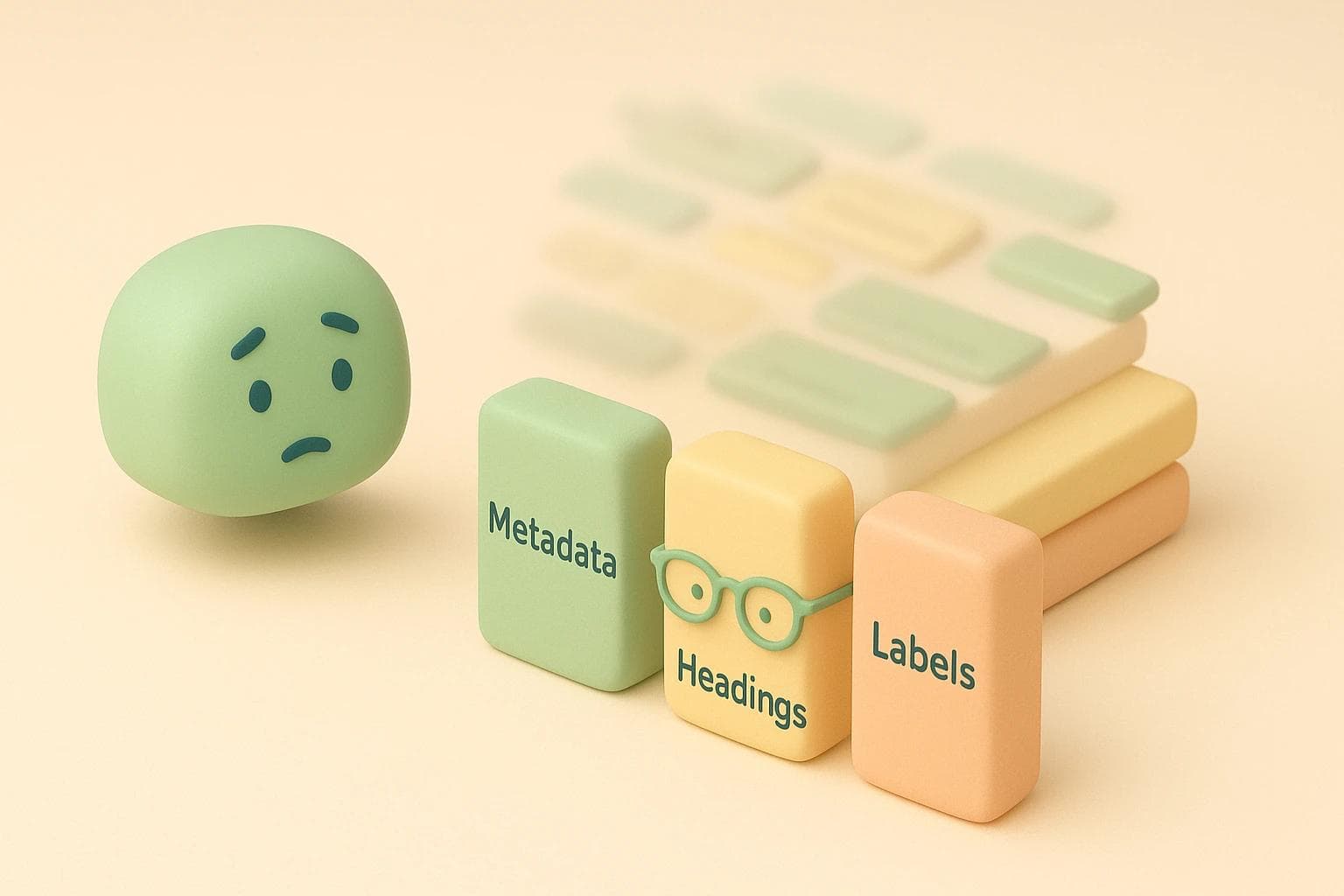 How metadata headings and labels help AI extract content