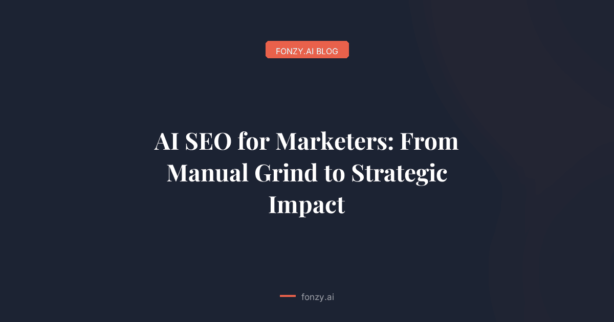 AI SEO for Marketers: From Manual Grind to Strategic Impact