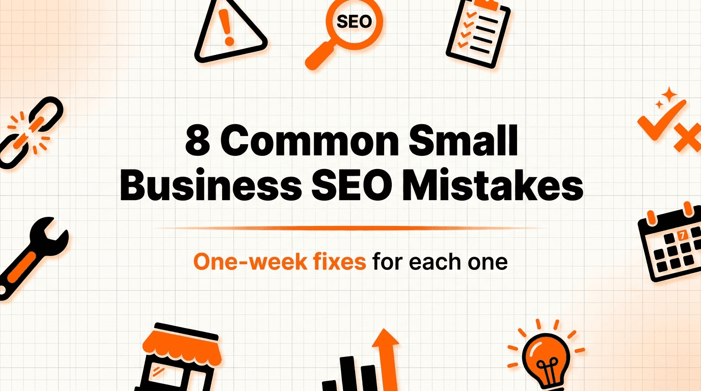 8 Common Small Business SEO Mistakes (and the One-Week Fix for Each)